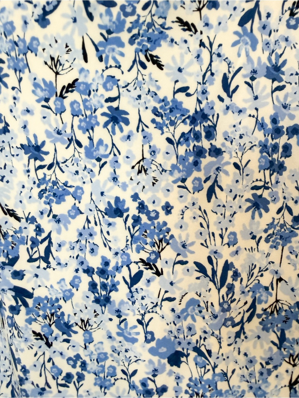 Tommy Hilfiger Floral Chiffon Hem Tiered Midi Dress Flutter Sleeve Blue 18W NWT - Picture 12 of 15